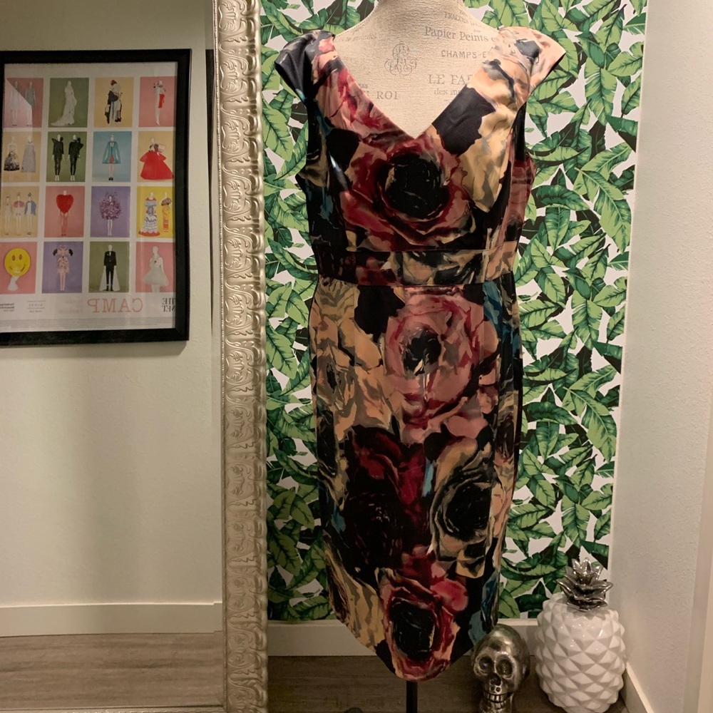 Donna Ricco floral cocktail dress